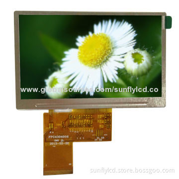 4.3" TFT LCD Screen, 480*272 Dots, 24bits, 24bits, 105.5x67.2x3.9mm